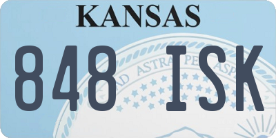 KS license plate 848ISK