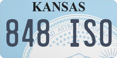 KS license plate 848ISO