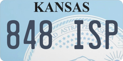 KS license plate 848ISP