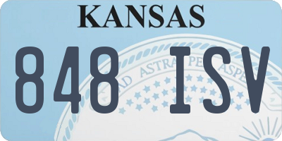 KS license plate 848ISV