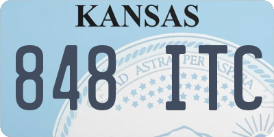 KS license plate 848ITC