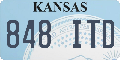 KS license plate 848ITD