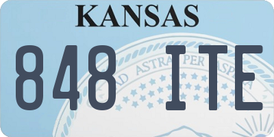 KS license plate 848ITE