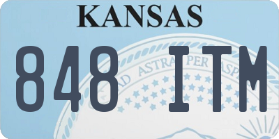 KS license plate 848ITM