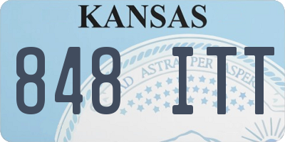 KS license plate 848ITT