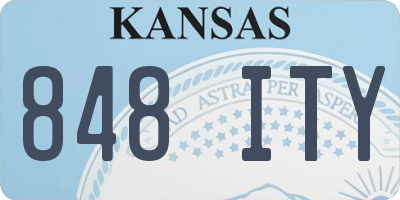 KS license plate 848ITY