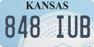 KS license plate 848IUB