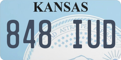 KS license plate 848IUD