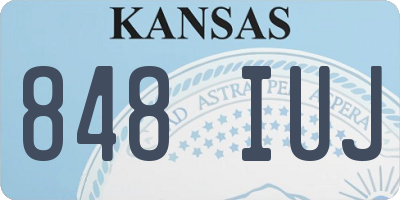 KS license plate 848IUJ