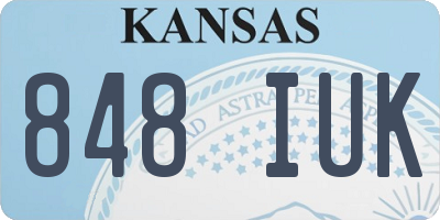 KS license plate 848IUK