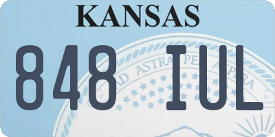 KS license plate 848IUL
