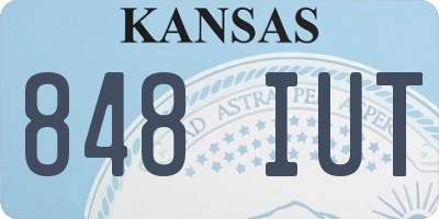 KS license plate 848IUT