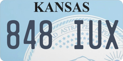 KS license plate 848IUX