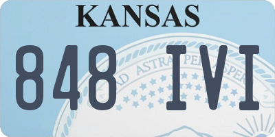 KS license plate 848IVI