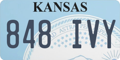 KS license plate 848IVY