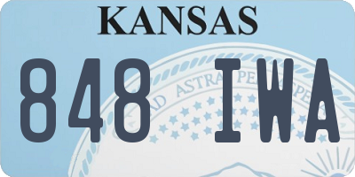 KS license plate 848IWA