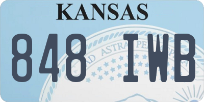 KS license plate 848IWB
