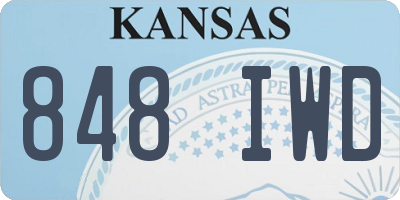 KS license plate 848IWD