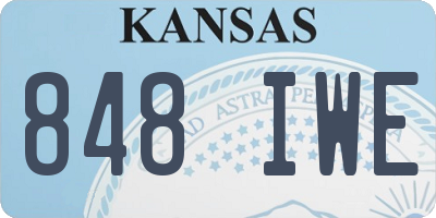 KS license plate 848IWE