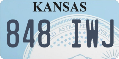 KS license plate 848IWJ