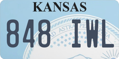 KS license plate 848IWL