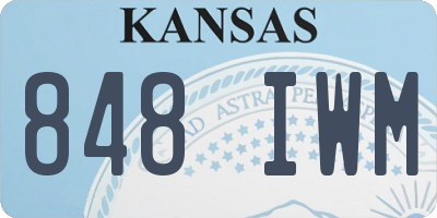 KS license plate 848IWM
