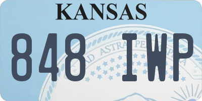 KS license plate 848IWP