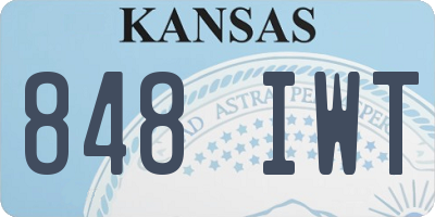 KS license plate 848IWT