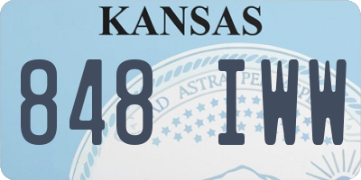 KS license plate 848IWW