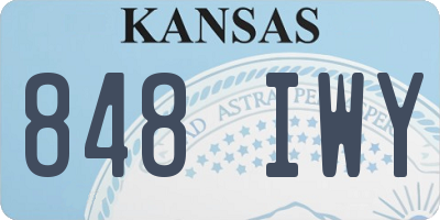 KS license plate 848IWY