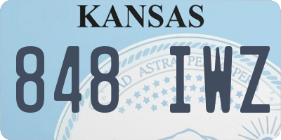 KS license plate 848IWZ