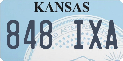 KS license plate 848IXA