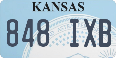 KS license plate 848IXB