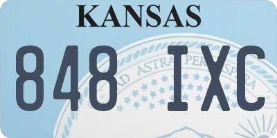 KS license plate 848IXC