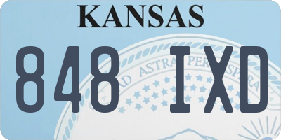 KS license plate 848IXD