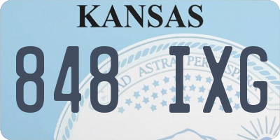 KS license plate 848IXG