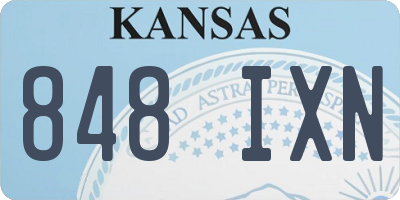 KS license plate 848IXN