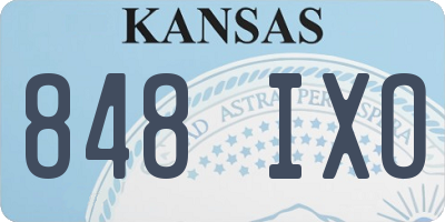 KS license plate 848IXO