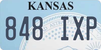 KS license plate 848IXP