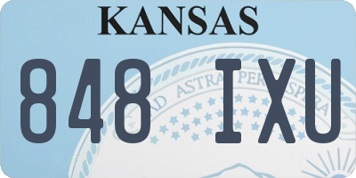 KS license plate 848IXU