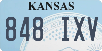 KS license plate 848IXV
