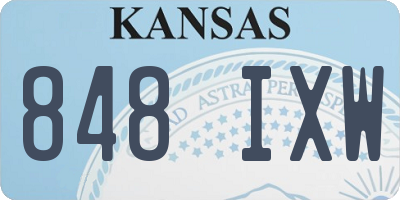KS license plate 848IXW
