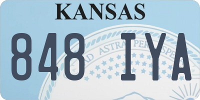 KS license plate 848IYA