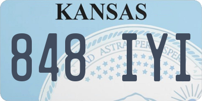 KS license plate 848IYI