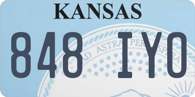 KS license plate 848IYO