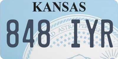 KS license plate 848IYR