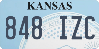 KS license plate 848IZC