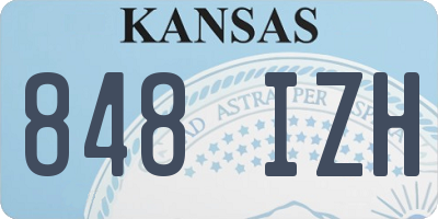 KS license plate 848IZH