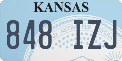 KS license plate 848IZJ