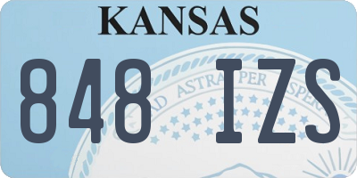 KS license plate 848IZS
